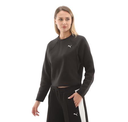 Puma Evostrıpe Comfort Short Crew Kadın Ceket Siyah