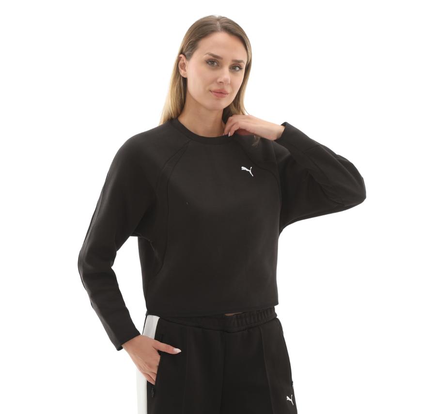 Puma Evostrıpe Comfort Short Crew Kadın Ceket Siyah Puma Evostrıpe Comfort Short Crew Kadın Ceket Siyah