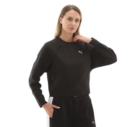 Puma Evostrıpe Comfort Short Crew Kadın Ceket Siyah