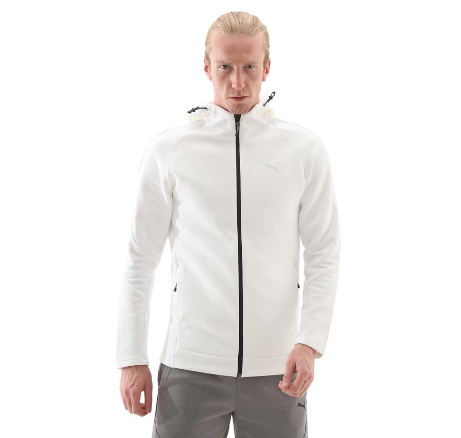Puma Evostrıpe Full-Zip Hoodie Erkek Ceket Beyaz Puma Evostrıpe Full-Zip Hoodie Erkek Ceket Beyaz