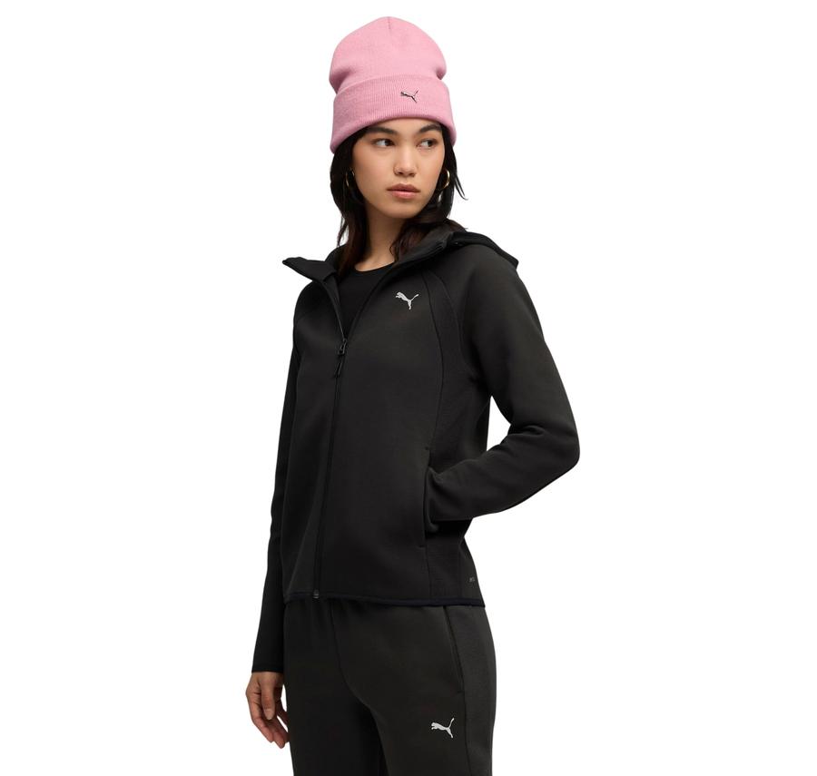 Puma Evostrıpe Full-Zip Hoodie Kadın Ceket Siyah Puma Evostrıpe Full-Zip Hoodie Kadın Ceket Siyah