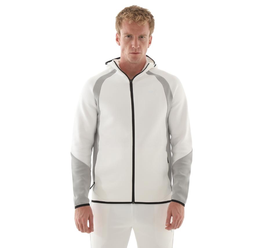 Puma Evostrıpe Fz Hoodie Dk Erkek Ceket Beyaz Puma Evostrıpe Fz Hoodie Dk Erkek Ceket Beyaz