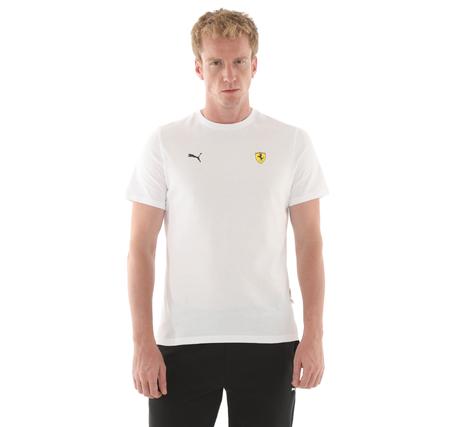 Puma Ferrari Sportswear Car G Tee Erkek T-Shirt Beyaz