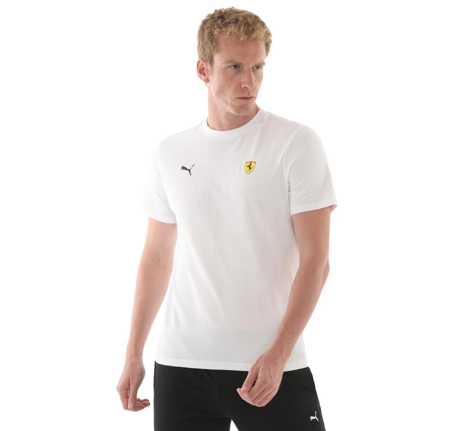 Puma Ferrari Sportswear Car G Tee Erkek T-Shirt Beyaz Puma Ferrari Sportswear Car G Tee Erkek T-Shirt Beyaz