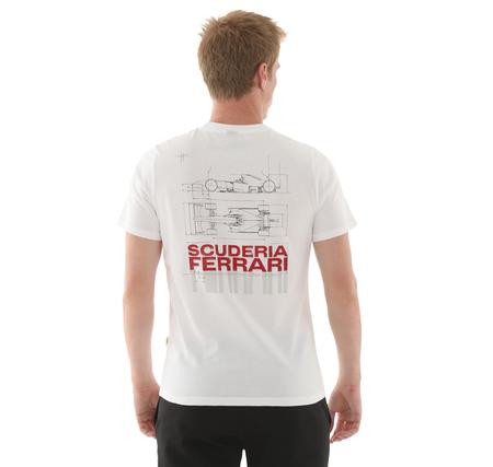 Puma Ferrari Sportswear Car G Tee Erkek T-Shirt Beyaz