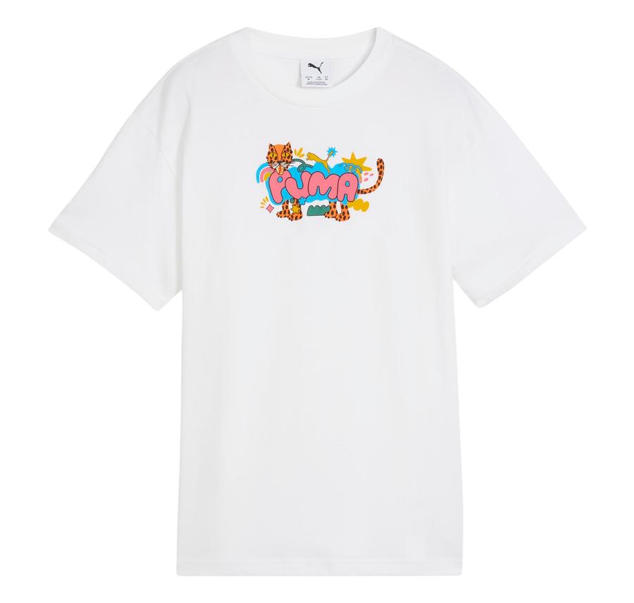 Puma Graphıc Tee Çocuk T-Shirt Beyaz Puma Graphıc Tee Çocuk T-Shirt Beyaz