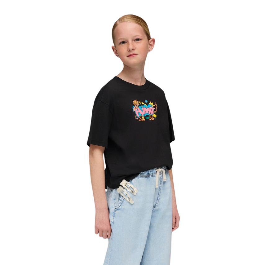 Puma Graphıc Tee Çocuk T-Shirt Siyah Puma Graphıc Tee Çocuk T-Shirt Siyah