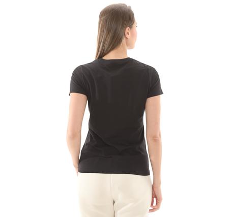 Puma Graphıcs Floral Cat Logo Tee Kadın T-Shirt Siyah