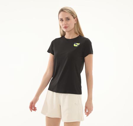 Puma Graphıcs Runnıng Illustratıo Kadın T-Shirt Siyah