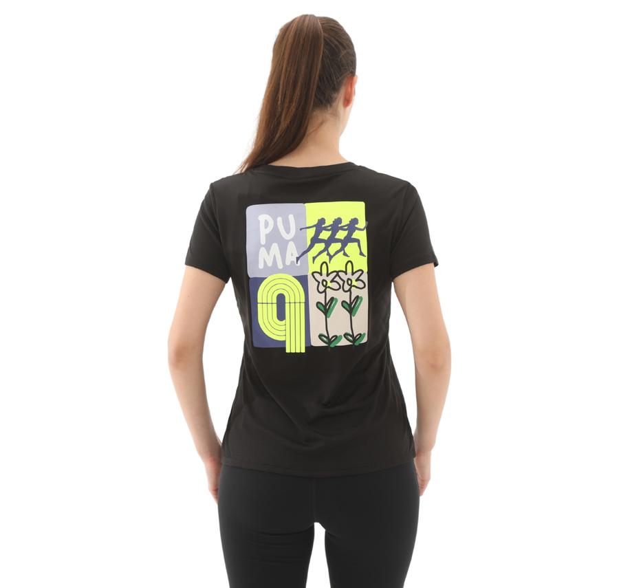 Puma Graphıcs Runnıng Illustratıo Kadın T-Shirt Siyah Puma Graphıcs Runnıng Illustratıo Kadın T-Shirt Siyah