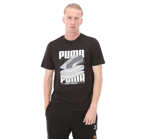 Puma Graphıcs Sneaker Tee Erkek T-Shirt Siyah