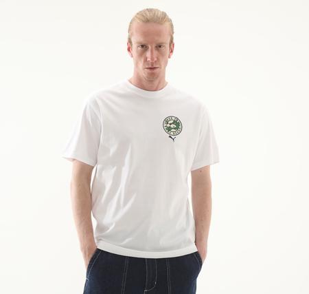 Puma Graphıcs Super Puma Tee Erkek T-Shirt Beyaz