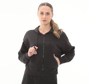 Puma Her Crop Full-Zip Hoodie Kadın Ceket Siyah