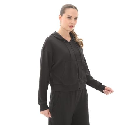 Puma Her Crop Full-Zip Hoodie Kadın Ceket Siyah