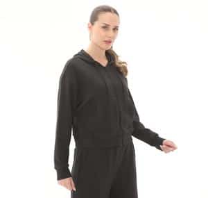 Puma Her Crop Full-Zip Hoodie Kadın Ceket Siyah