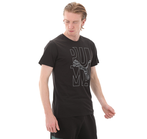 Puma Men S Graphıc Tee Concept  White Erkek T-Shirt Siyah