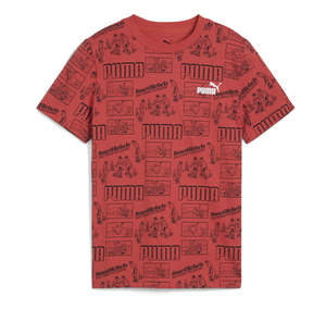 Puma Mıd90S Aop Tee Çocuk T-Shirt Kırmızı