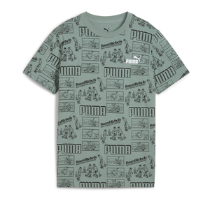 Puma Mıd90S Aop Tee Çocuk T-Shirt Yeşil