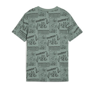 Puma Mıd90S Aop Tee Çocuk T-Shirt Yeşil