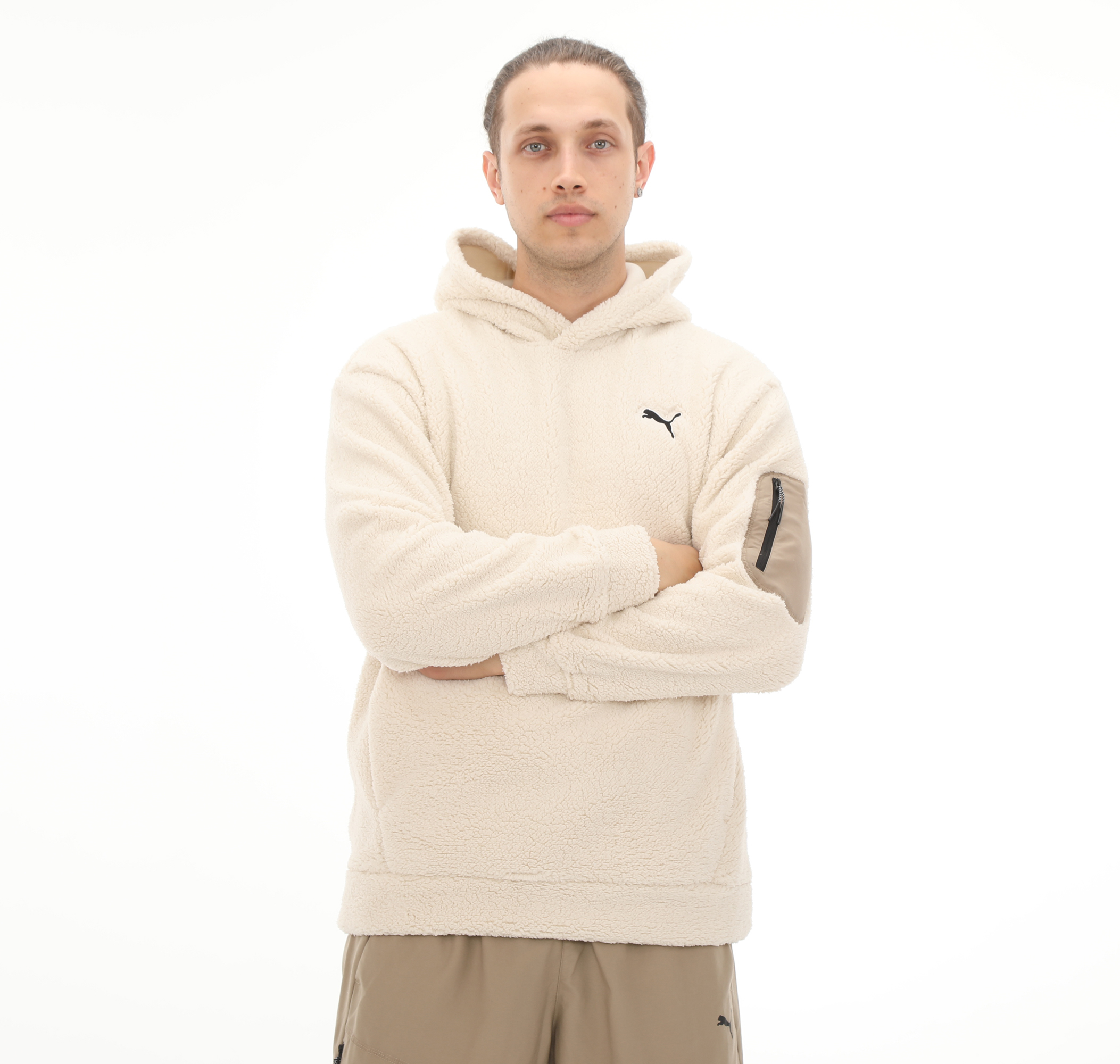 Мужской свитшот Puma Open Road Winterized Hoodie Krem