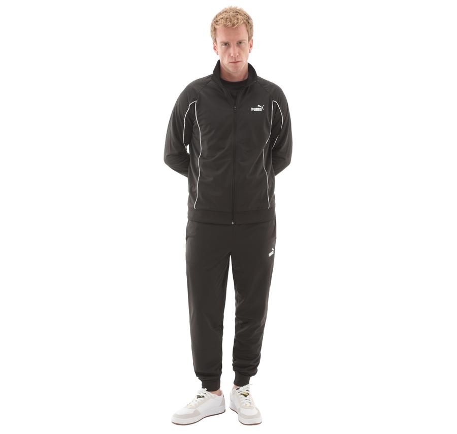 Puma Poly Piping Suit Erkek Eşofman Takımı Siyah Puma Poly Piping Suit Erkek Eşofman Takımı Siyah