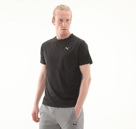 Puma Tech Pocket Tee Erkek T-Shirt Siyah