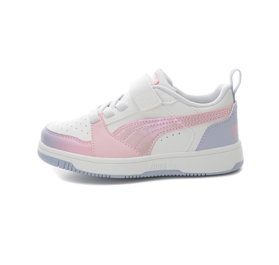 Puma Rebound V6 Lo Blurry Dreams Çocuk Spor Ayakkabı Beyaz