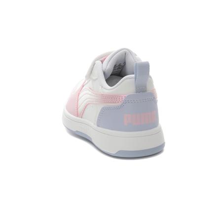 Puma Rebound V6 Lo Blurry Dreams Çocuk Spor Ayakkabı Beyaz