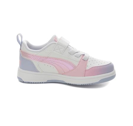 Puma Rebound V6 Lo Blurry Dreams Çocuk Spor Ayakkabı Beyaz