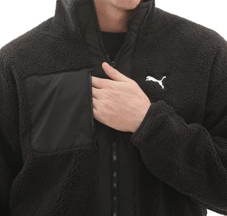 Puma Reversible Sherpa Jacket Erkek Ceket Siyah