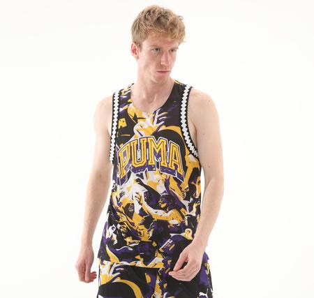 Puma Rival Rage Aop Mesh Tank Erkek T-Shirt Siyah