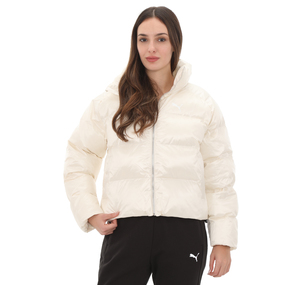 Puma Shiny Puffer Jacket Kadın Mont Beyaz