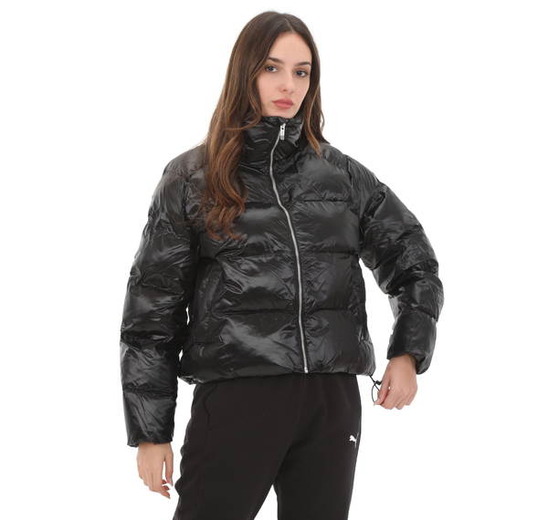 Puma Shiny Puffer Jacket Kadın Mont Siyah Puma Shiny Puffer Jacket Kadın Mont Siyah