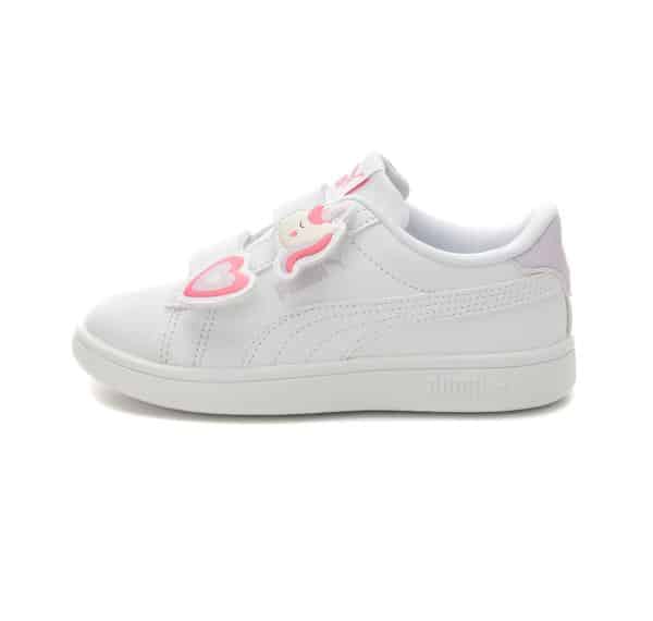 Puma Smash 3.0 Badges V Ps Çocuk Spor Ayakkabı Beyaz