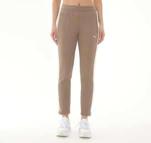 Puma T7 Always On Slim Trackpants Kadın Eşofman Altı Sütlü Kahve