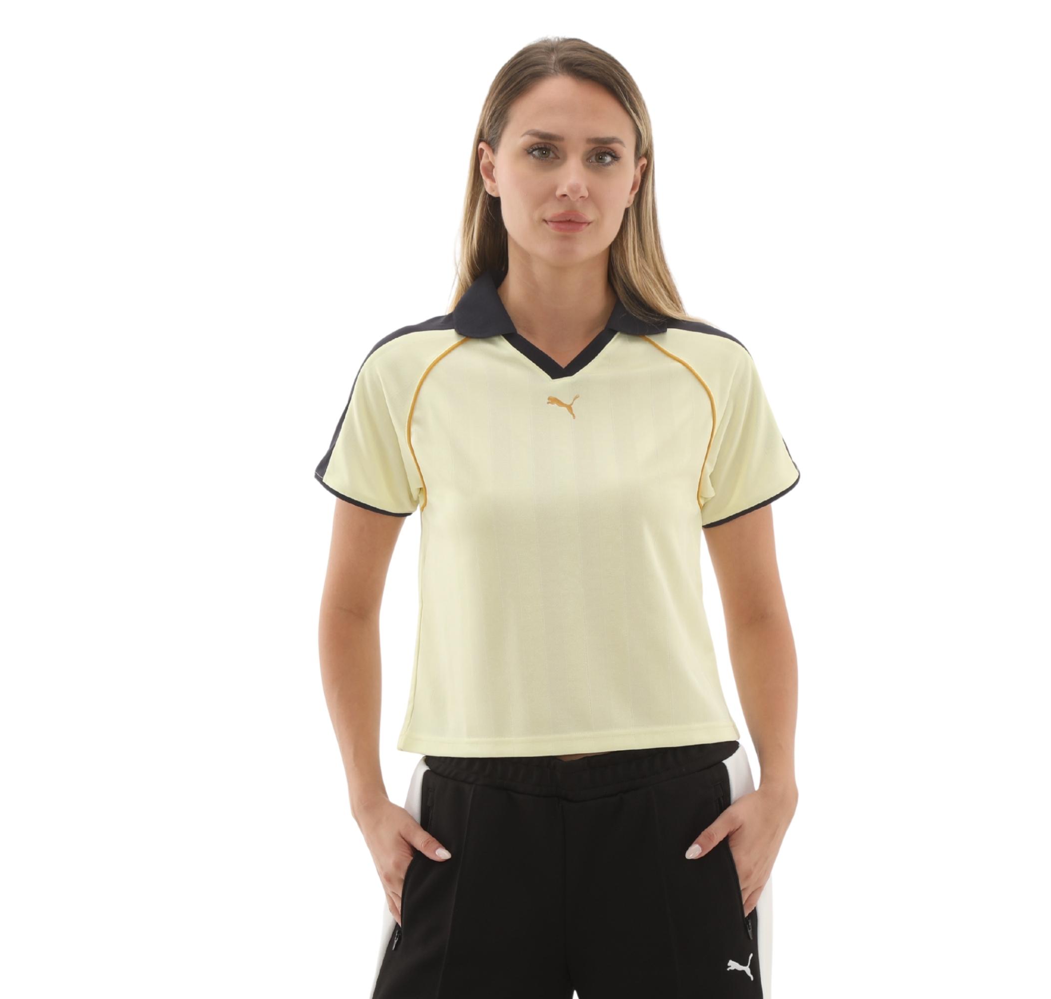 Женская футболка Puma T7 Relaxed Football Jersey Sari для футбола