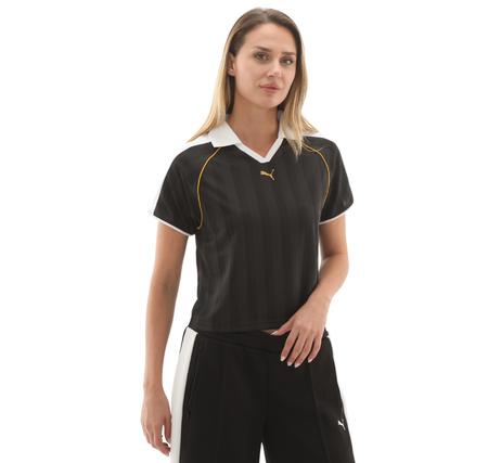 Puma T7 Relaxed Football Jersey Kadın T-Shirt Siyah Puma T7 Relaxed Football Jersey Kadın T-Shirt Siyah