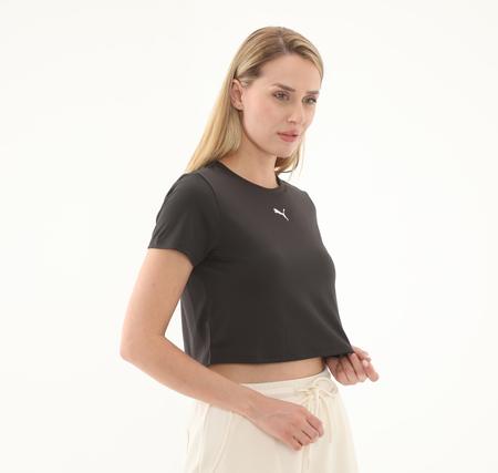 Puma Tad Essentıal W Baby Tee Kadın T-Shirt Siyah