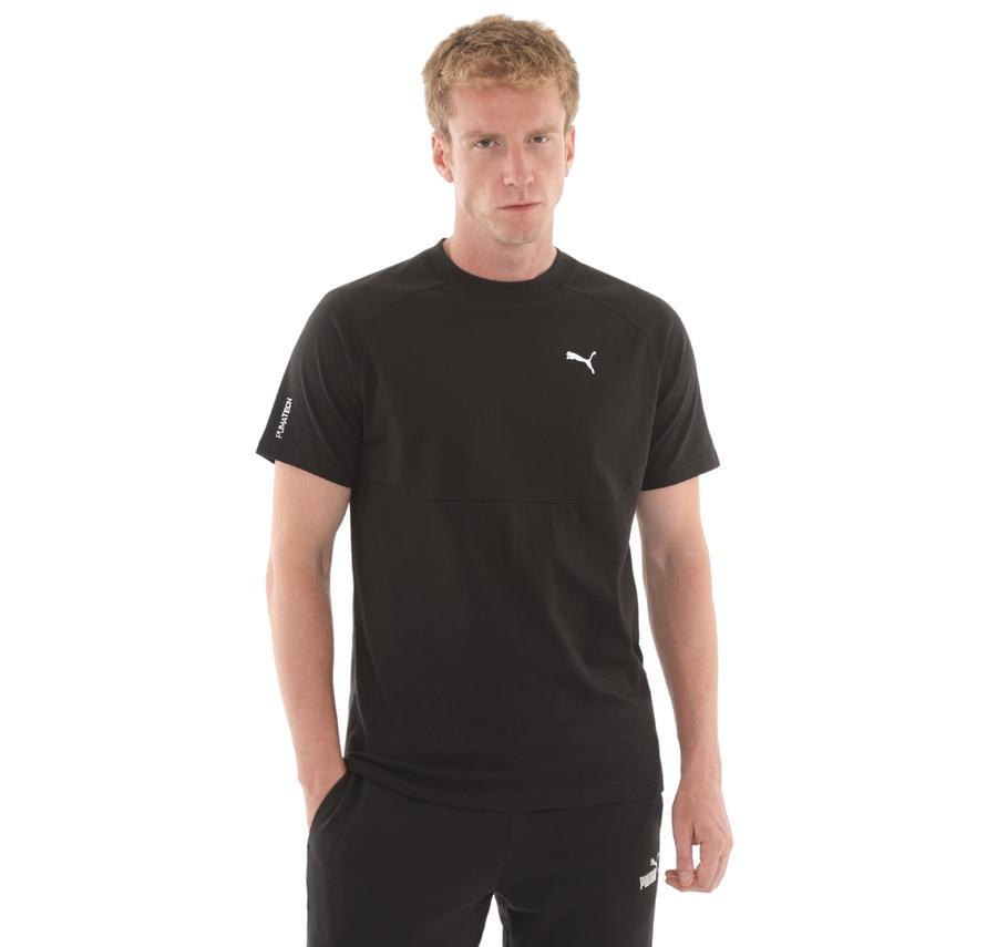 Puma Tech Tee Erkek T-Shirt Siyah Puma Tech Tee Erkek T-Shirt Siyah