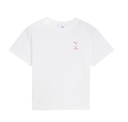 Puma X Hk & Fr Graphic Tee Çocuk T-Shirt Beyaz
