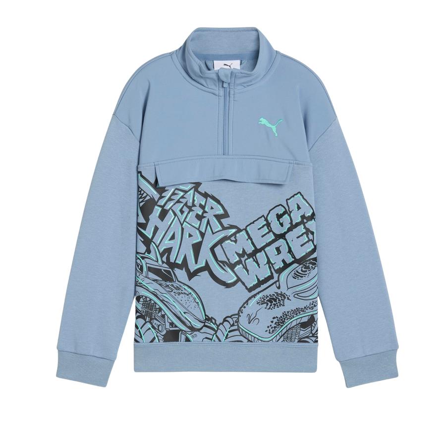 Puma X Hot Wheels Hz Crew Çocuk Sweatshirt Mavi Puma X Hot Wheels Hz Crew Çocuk Sweatshirt Mavi