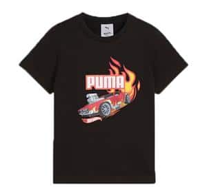 Puma X Hot Wheels Tee Çocuk T-Shirt Siyah