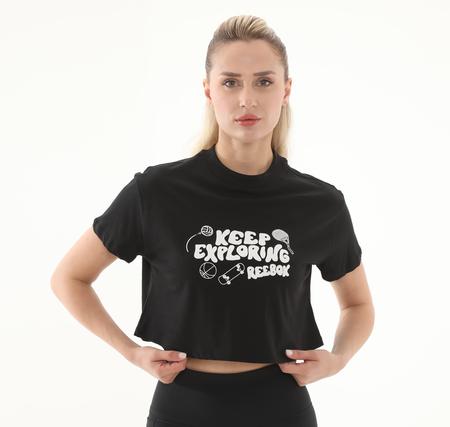 Reebok 5M Check Crop Tee Kadın Spor Ayakkabı Siyah