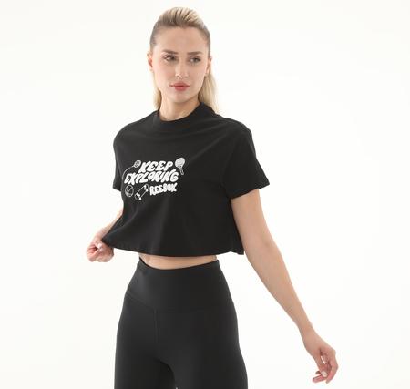 Reebok 5M Check Crop Tee Kadın Spor Ayakkabı Siyah