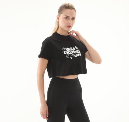 Reebok 5M Check Crop Tee Kadın Spor Ayakkabı Siyah