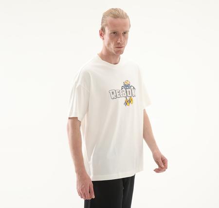 Reebok 5M Funny Tee Erkek T-Shirt Beyaz