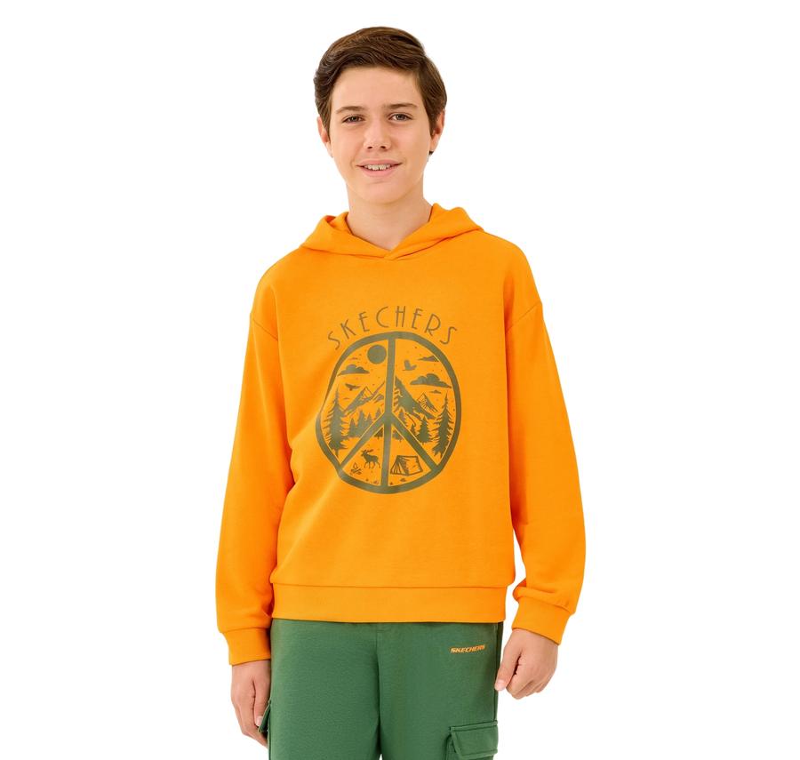 Skechers B Lw Fleece Sweatshirt Çocuk Sweatshirt Turuncu Skechers B Lw Fleece Sweatshirt Çocuk Sweatshirt Turuncu