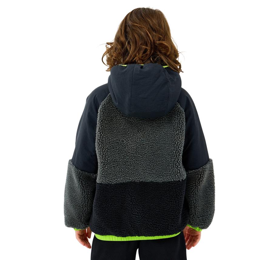 Skechers B Outdoor Fleece Full Zip Sherpa Çocuk Ceket Antrasit Skechers B Outdoor Fleece Full Zip Sherpa Çocuk Ceket Antrasit