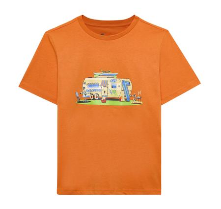 Skechers B Short Sleeve Regular Fit T-Shirt Çocuk T-Shirt Turuncu