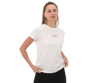 Skechers Essential W Short Sleeve  T-Shirt Kadın T-Shirt Beyaz